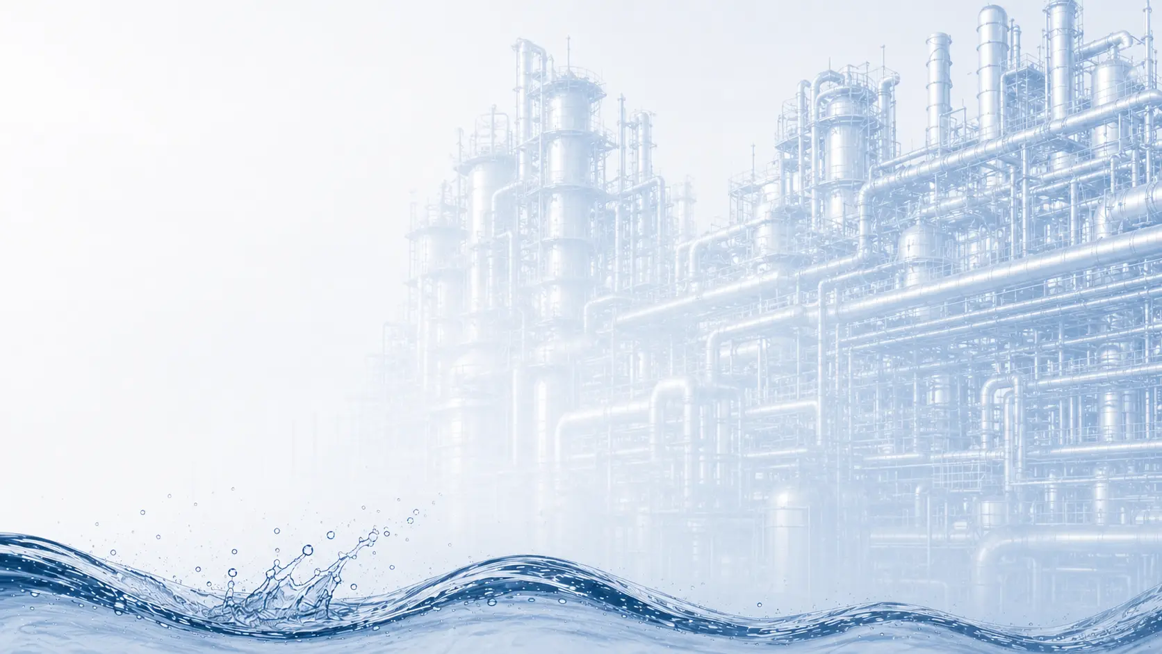 Industrieanlage mit Wasserwelle
