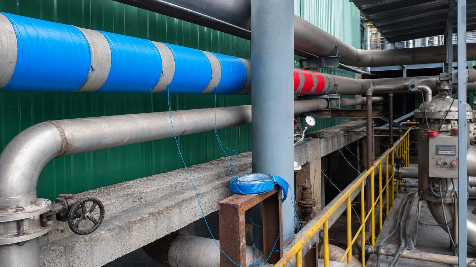 WEHA Installation an einem industriellen Prozessrohrnetz